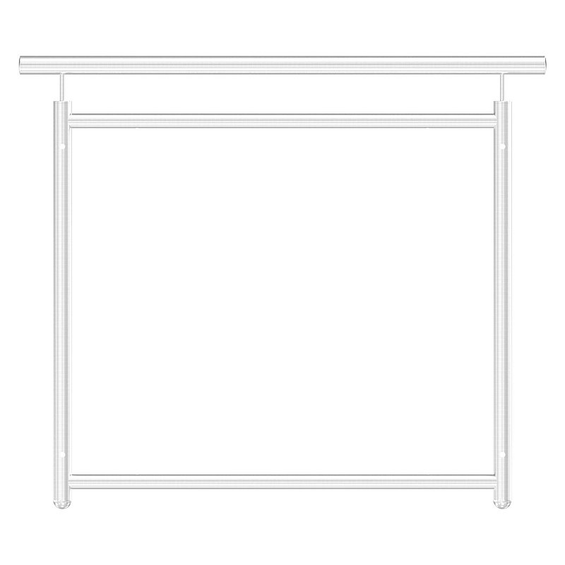 french balcony grille, straight, width: 1.0m, AISI304