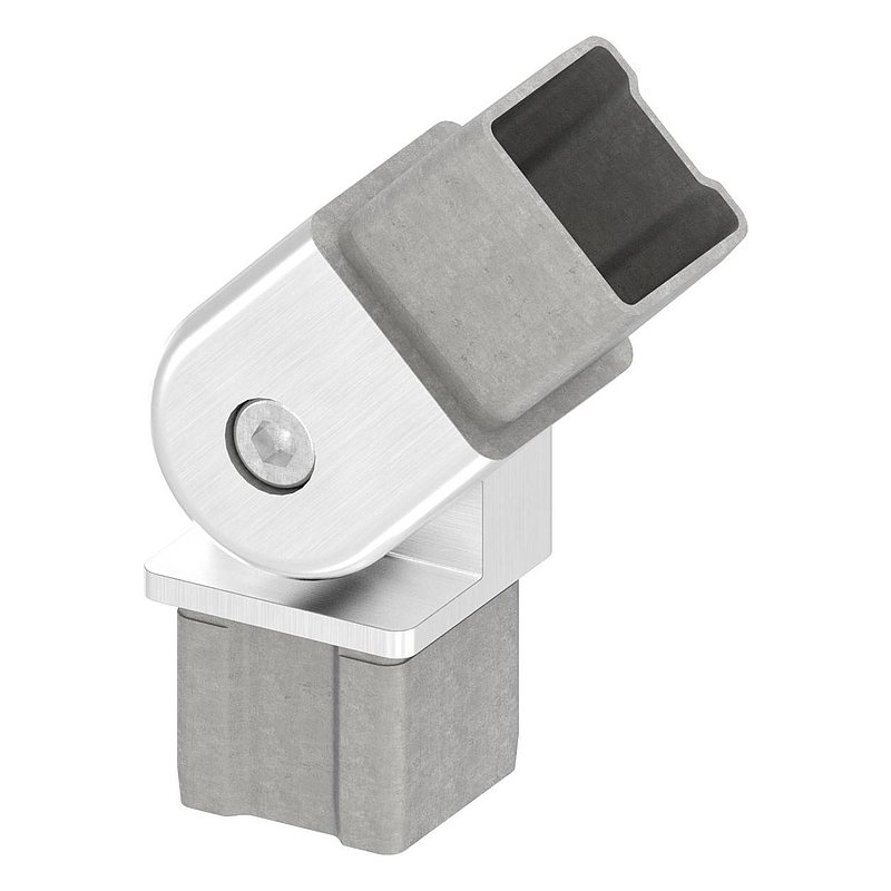 Raccord articulé pour tube 40x40x3,0mm, V4A