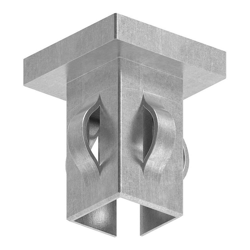 Stahleinschlagkappe, für Quadratrohr 25x25mm
