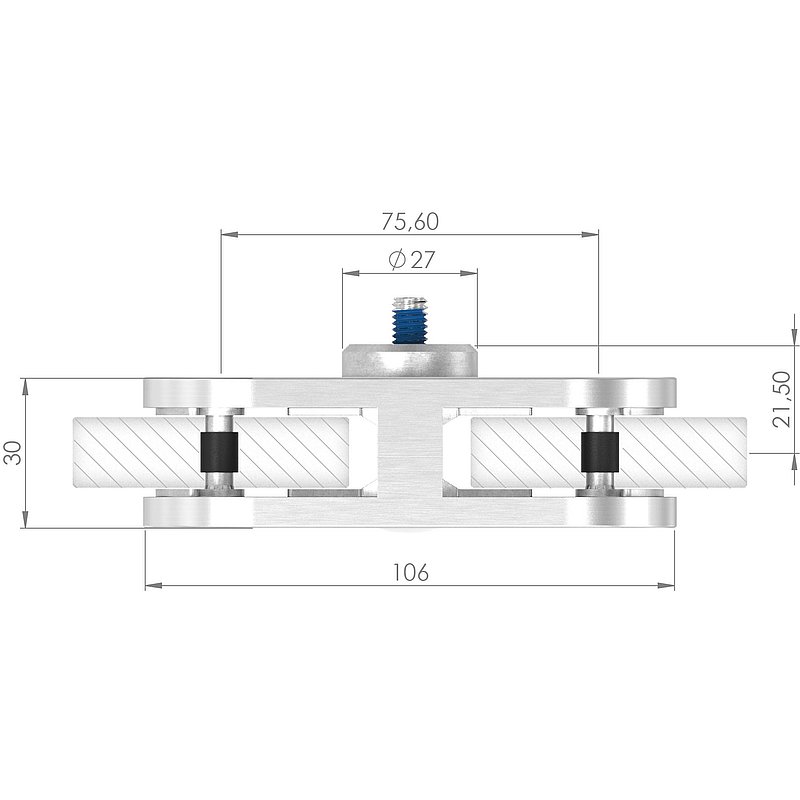 Pince à verre de liaison 180° modèle 25, V4A
