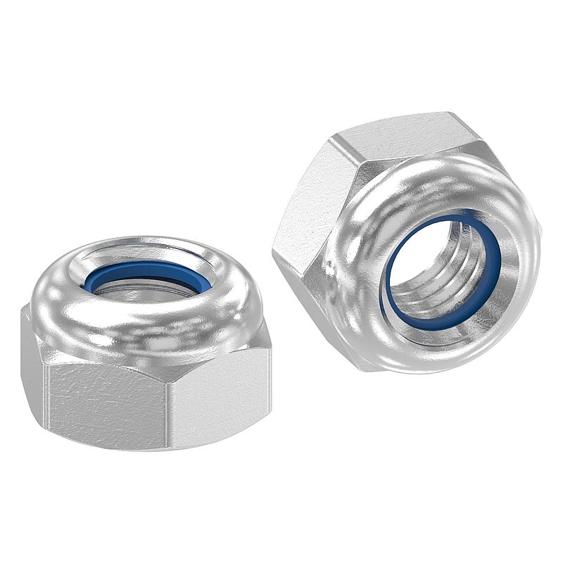 Hexagon nut M5, self-locking, DIN 985, AISI304