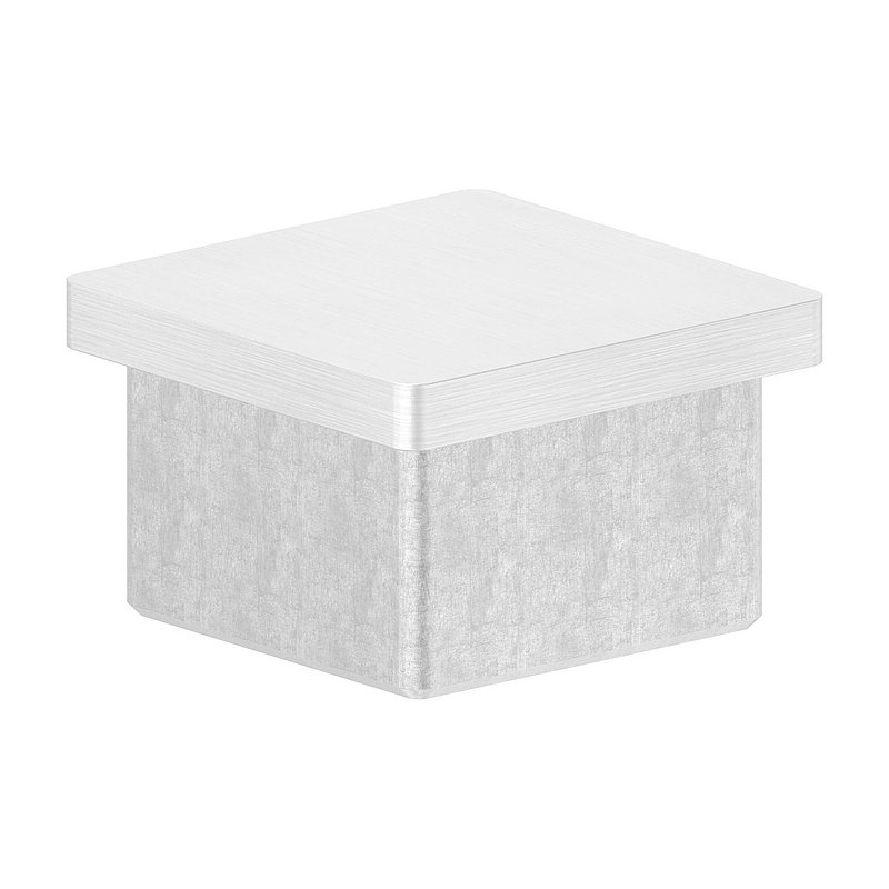 Capuchon à enfoncer, pour tube 40x40x3,0mm, V4A