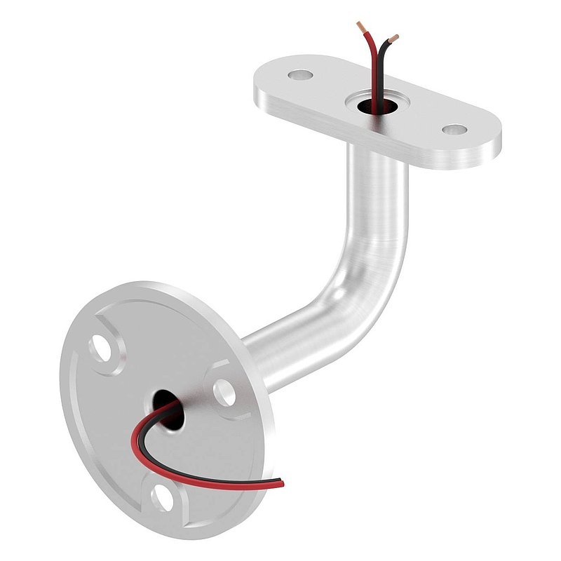 Handrail holder with cable gland for LED handrails, AISI316