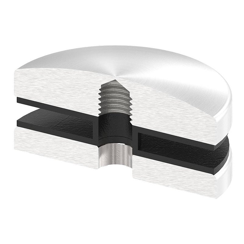 Glass point holder 72mm, connection: flat, AISI316