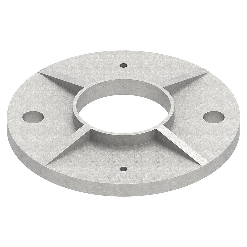 Ankerplatte, Ø 120x8mm, roh, V2A