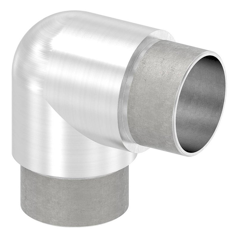 Tube coudé à 90° étroit, pour tube Ø 42,4x3mm, V2A