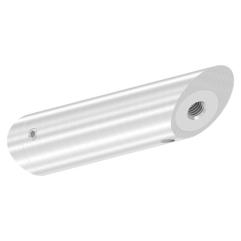 Angled tube spacer, for tube connection 42.4 mm, AISI304