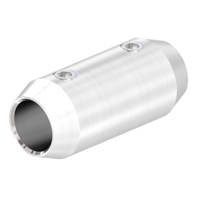 Bar connector for 10mm round, L: 36mm, Ø 16mm, AISI304