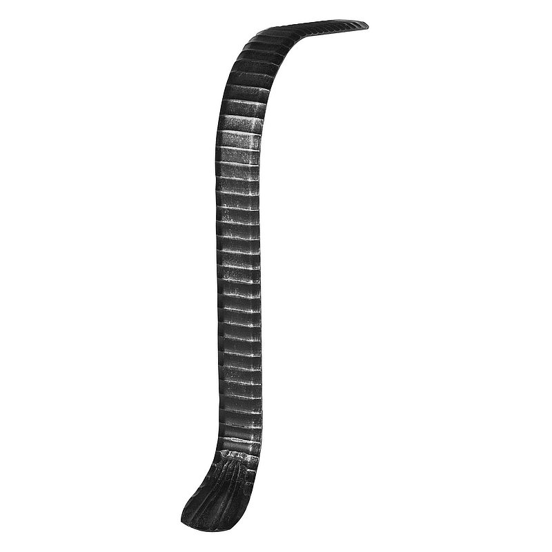 Départ de main-courante S235JR, 50x10mm, incurvée