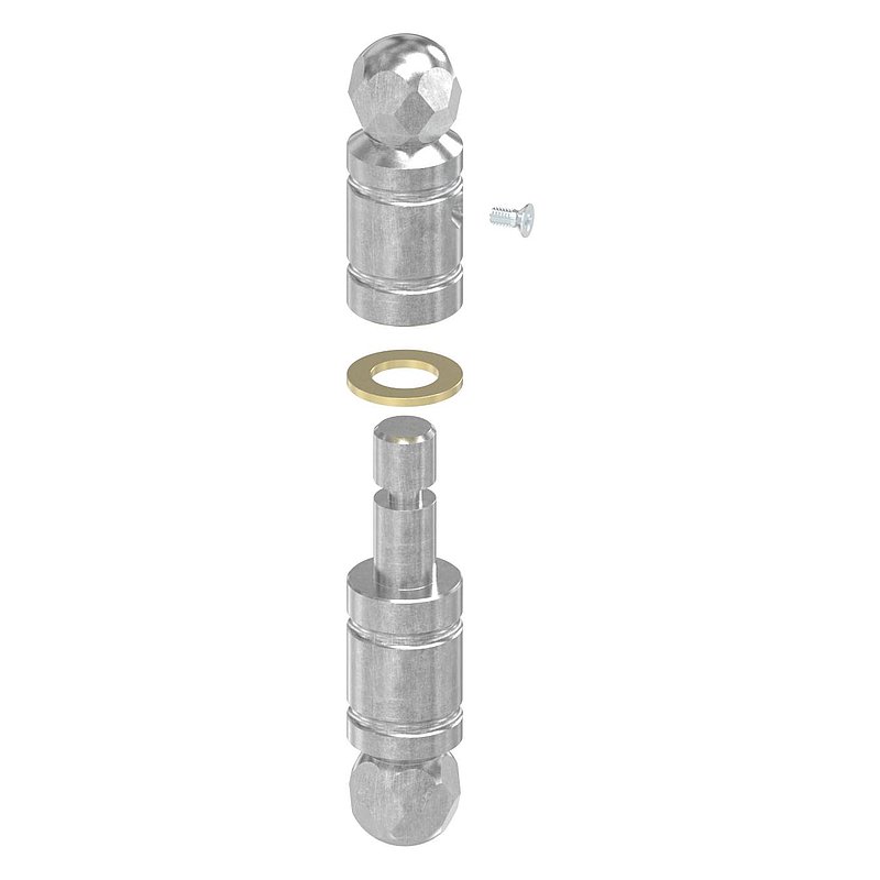 Security door hinge, 122 x 24mm
