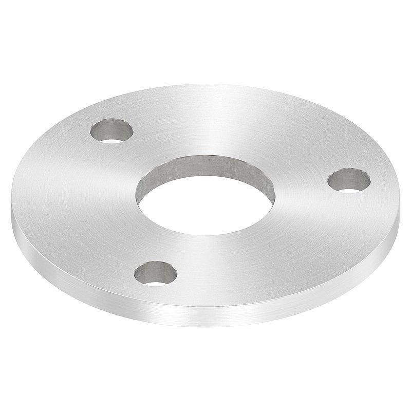 Anchor plate Ø 120x8mm, with round grinding, AISI304