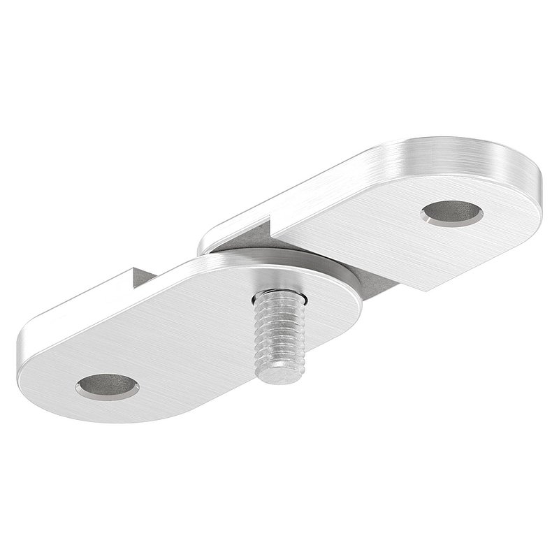 Handlaufanschlussplatte verstellbar, flach, V4A