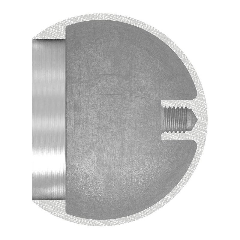Rohrabschlusskugel hohl für 48,3mm Rohr, mit M8