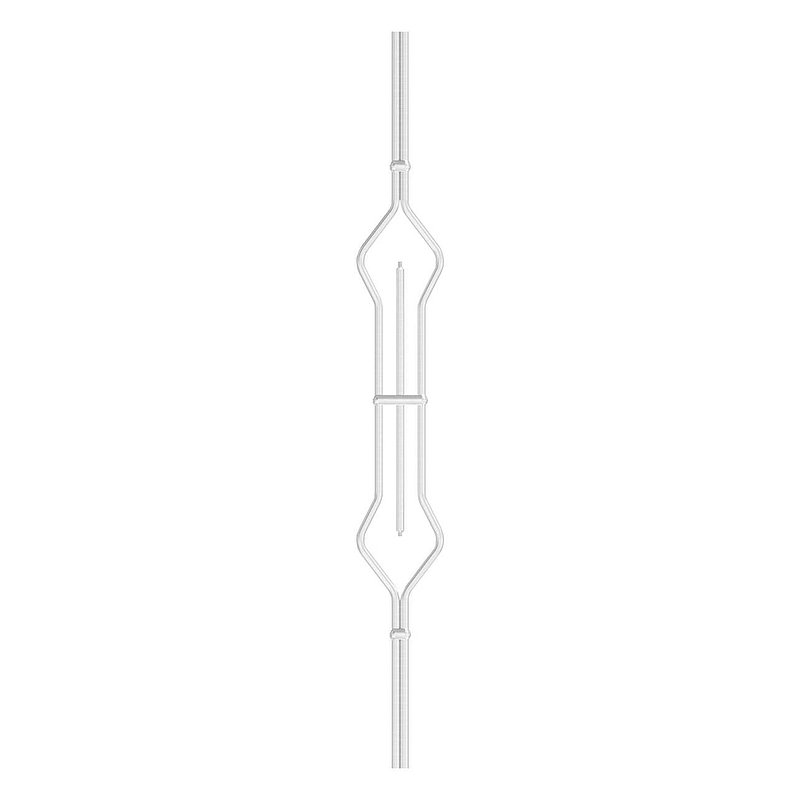 Zierstab, mit 2x Gewinde M6, V2A