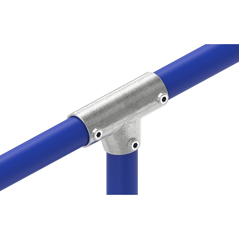 T-Stück lang, schräg, variabel, für Rohr Ø 48,3mm