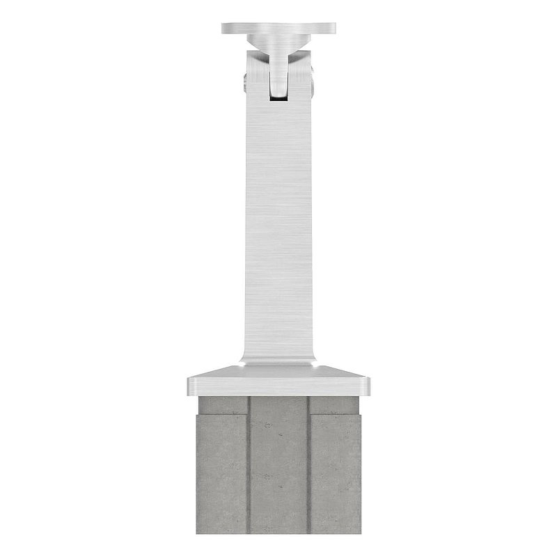 Tube end plug with hinge pin for tube 40x40x2mm, AISI304