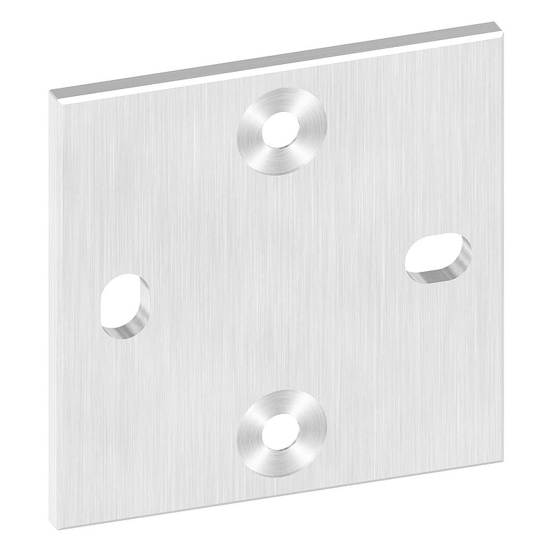 Ankerplatte, 100x100x6mm mit Fase, für DH, V2A
