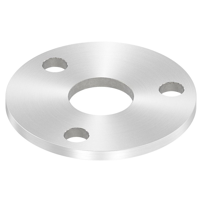 Anchor plate Ø 100x6mm, with round grinding, AISI304
