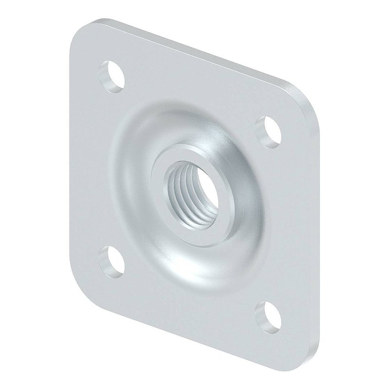 Adjustable wall plate for M24, galvanised