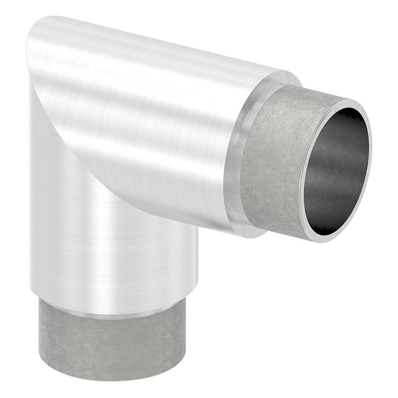 Tube coudé à 90° droit, pour tube Ø 42,4x3,0mm, V2A