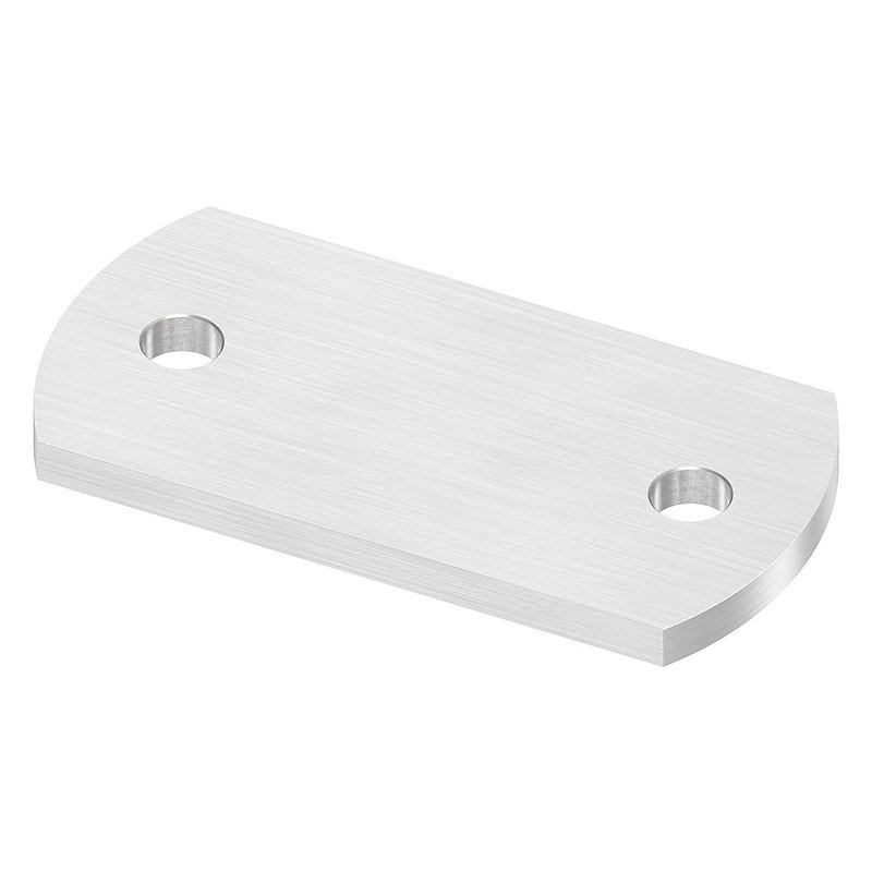Plaque d'ancrage, 100x50x6mm, avec ponçage longitudinal, V2A