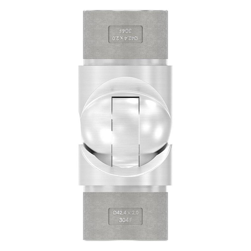 Gelenkstück hohl für Kabeldurchführung, für Rohr 42,4x2,0mm, V2A