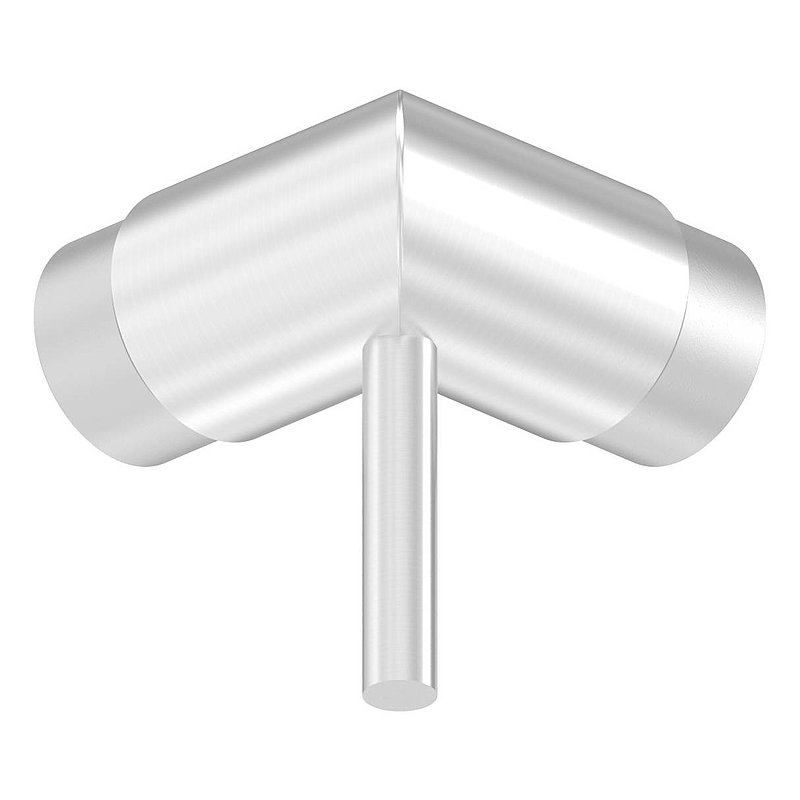 Plug-in corner with pin for tube 42.4x2.0mm, AISI304