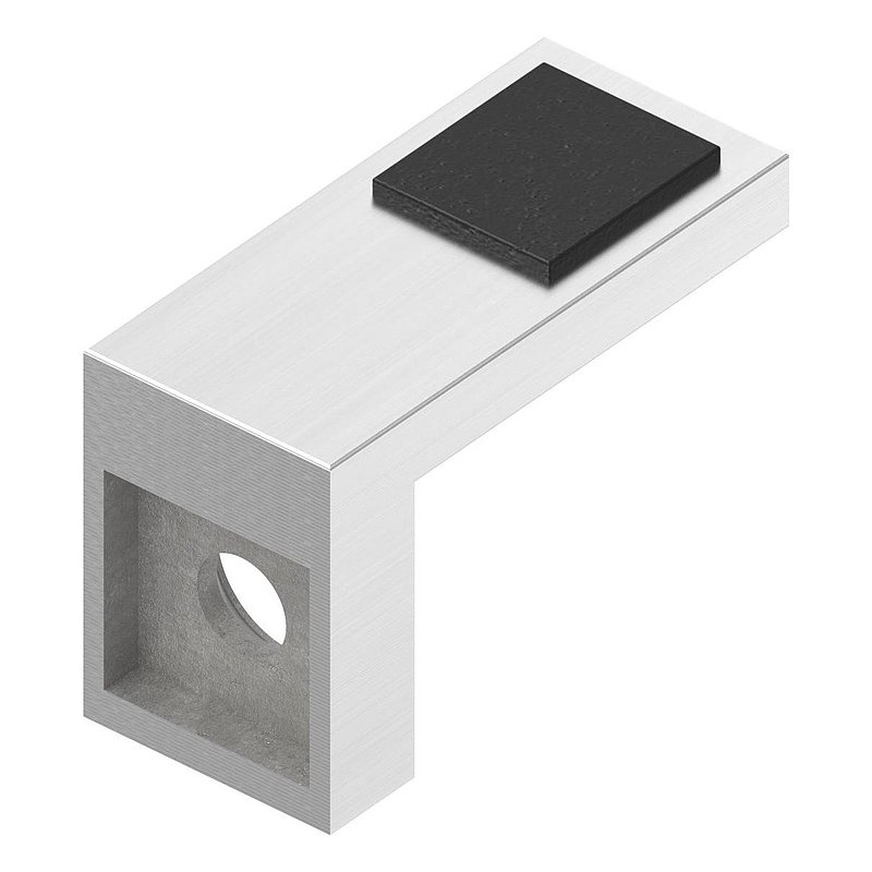 Retaining shelf with straight connection, AISI316