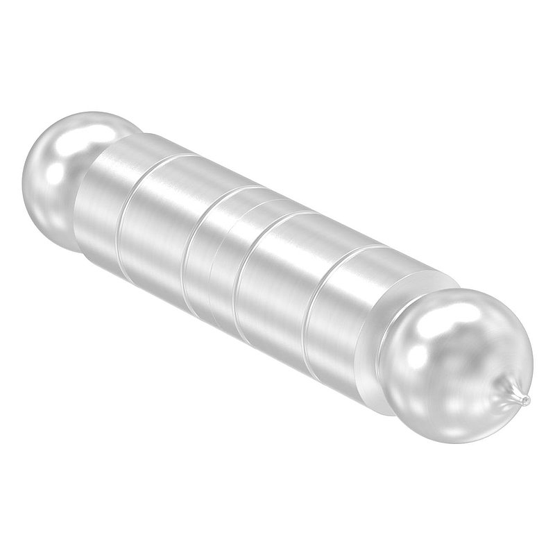 Anschweißband mit festem Stift glatt,  24mm, V2A