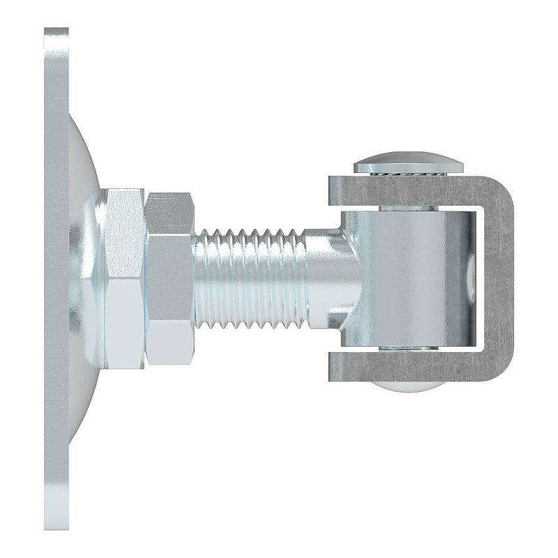 gate hinge M20 with adjustable plate, galvanised