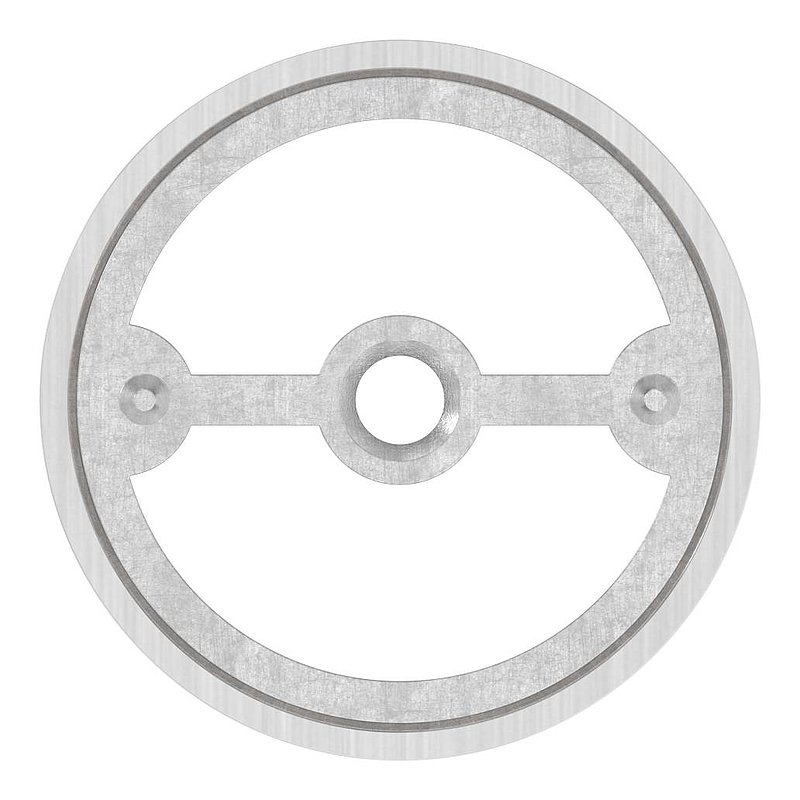 Connector for 42.4 mm wood handrails, AISI304