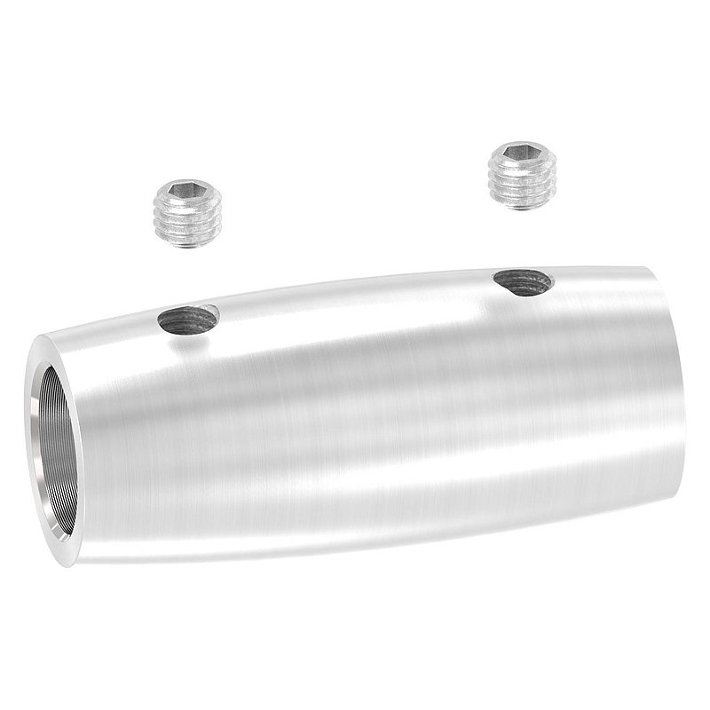Bar connector for 12mm round, L: 45mm, Ø 20mm, AISI304
