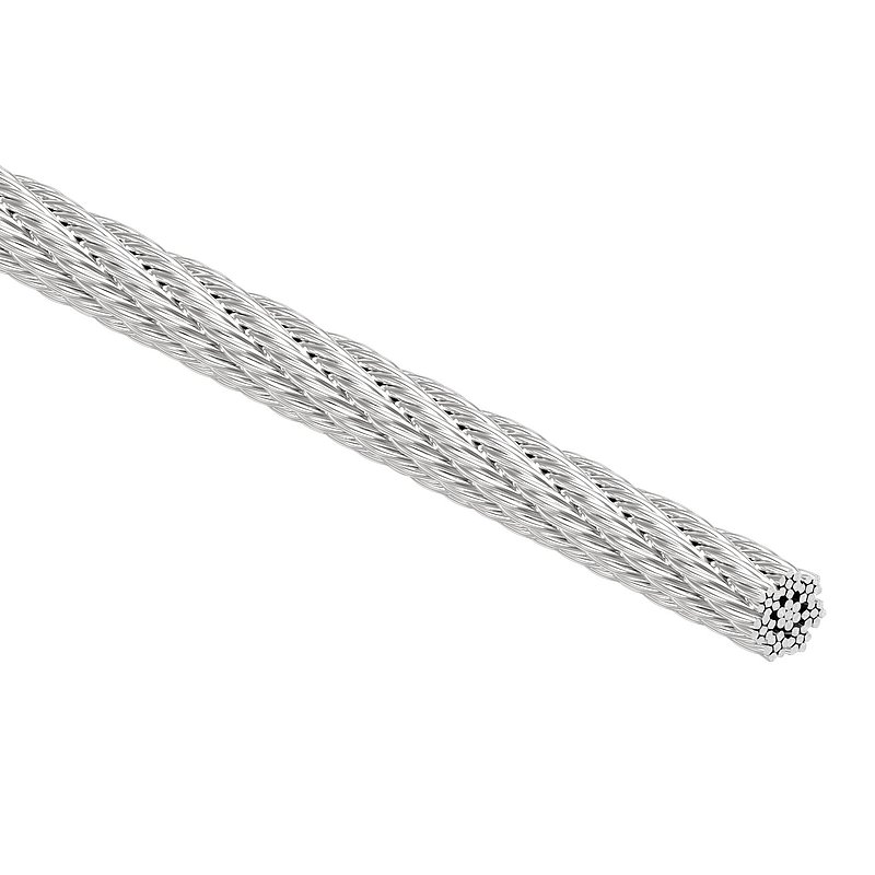 Câble acier inoxydable Ø 4mm, 7x7, L: 25m, V4A