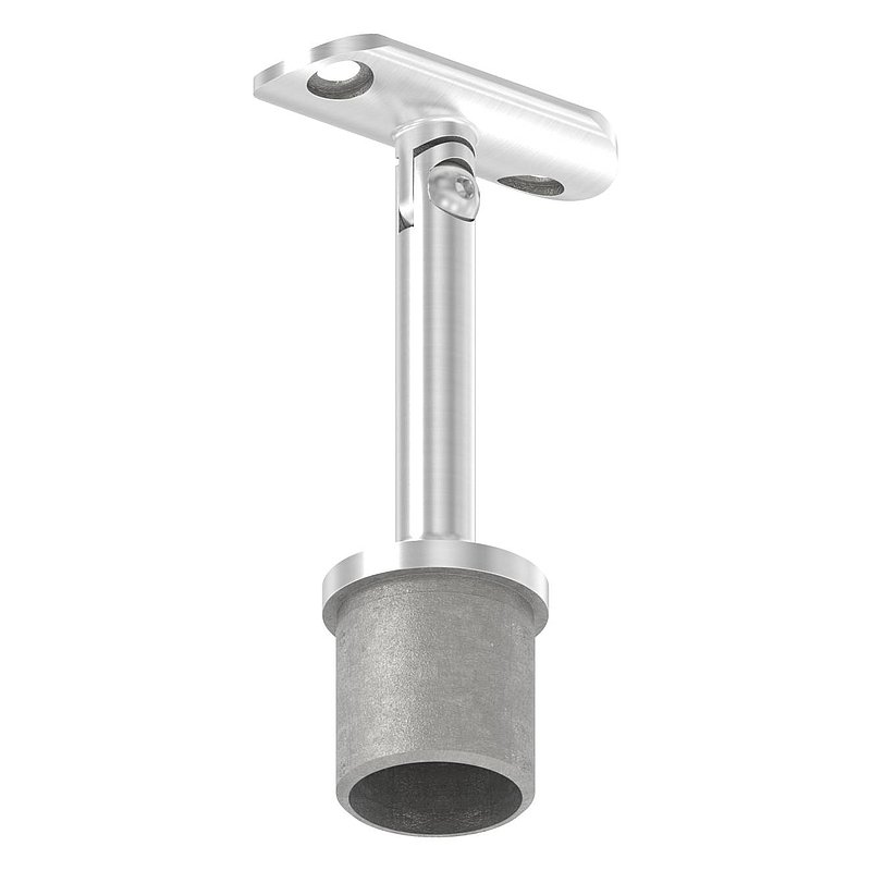 Bouchon pour extrémité de tube avec articulation et plaque de racc. pour tube 33,7x2,0mm, V2A