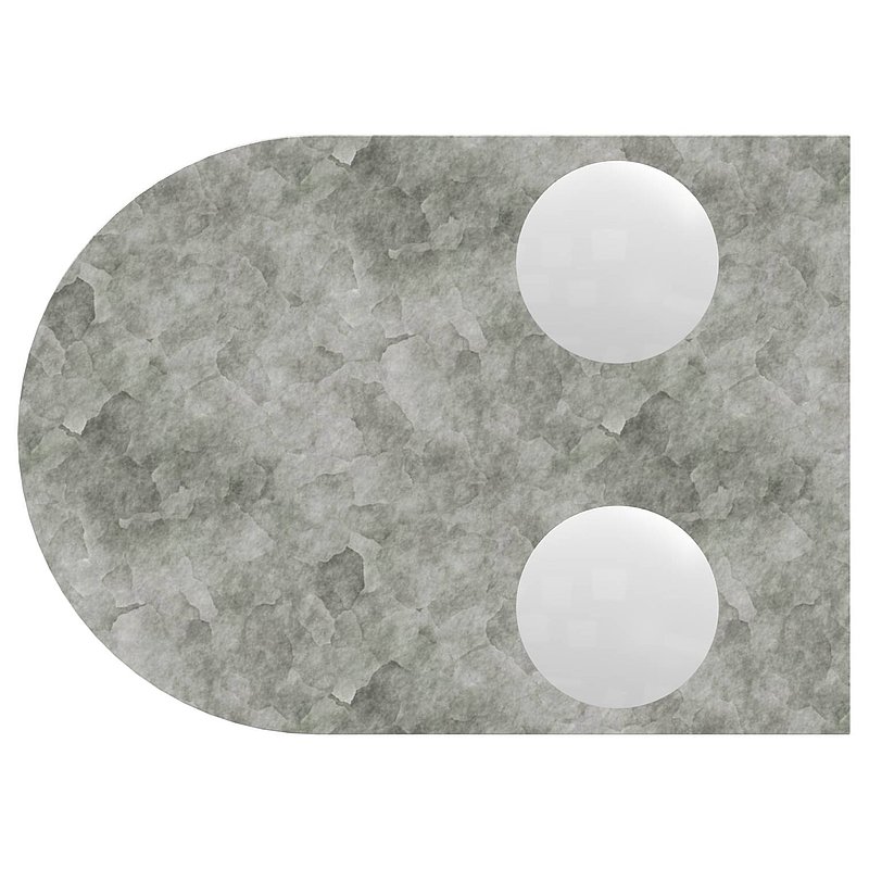 Glasklemme Mod. 30, Anschluss: 42,4mm, Zink roh
