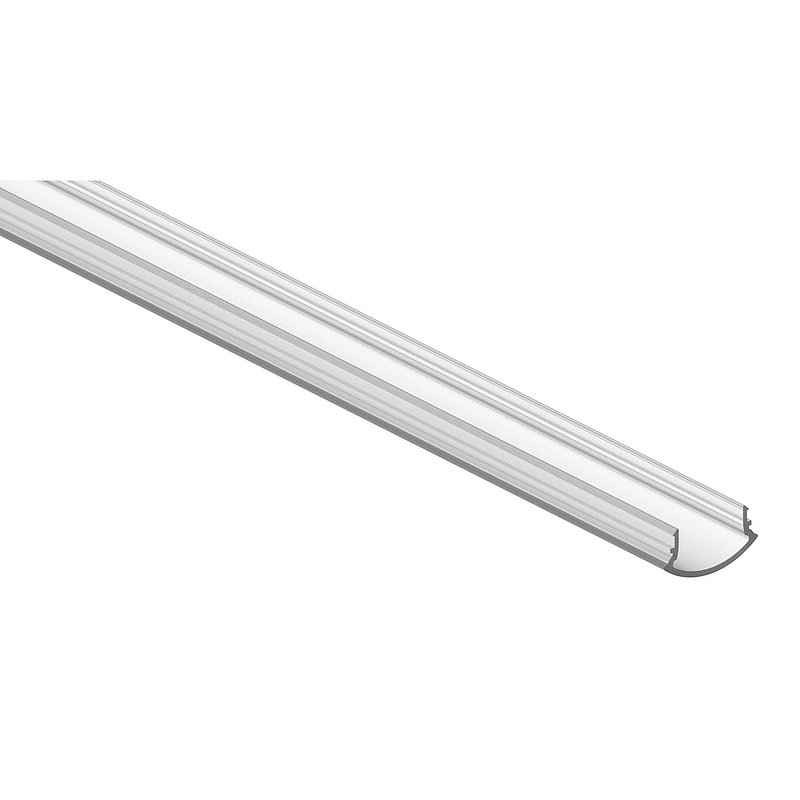 LED slotted tube LUNORA®, diffuse plastic cover for round slotted tube 42.4mm, PMMA, L: 6000mm