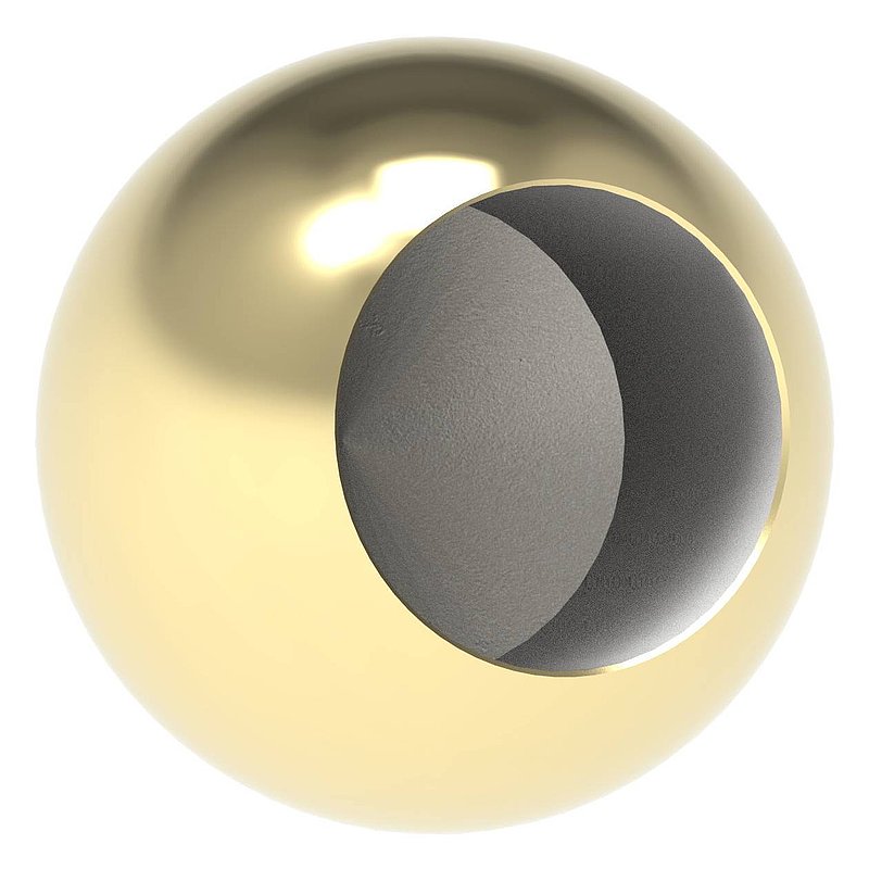 Messingkugel Ø 20mm mit Sackloch 12,2mm
