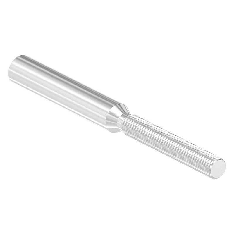 Threaded terminal for rope 8mm, AISI304