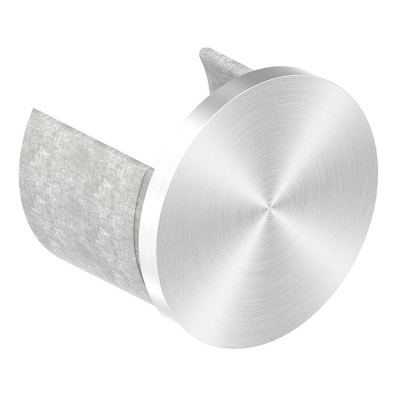 End cap, flat, for slotted tube 42.4 mm, AISI316