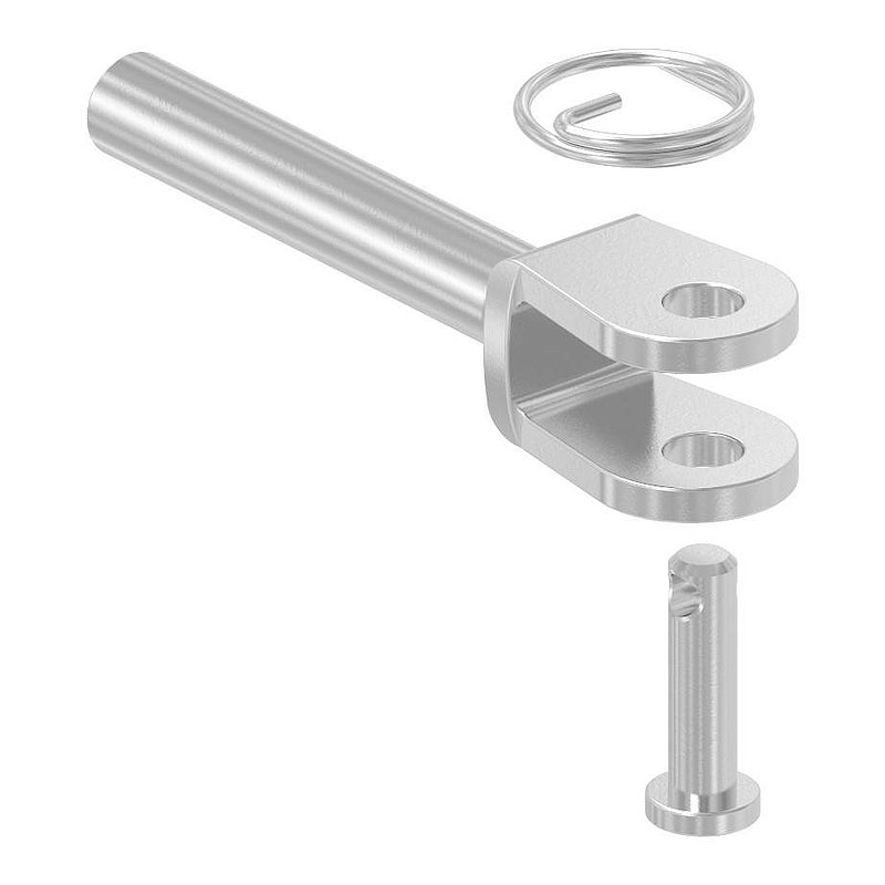 Gabelterminal mit Innengew. M4 links, V4A