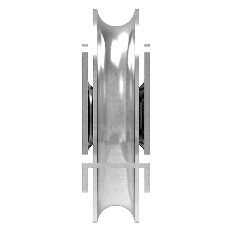 Galet pour porte coulissante avec rainure ronde