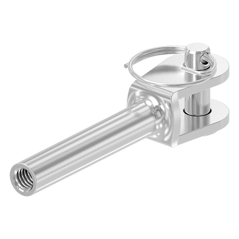 Gabelterminal mit Innengew. M6 links, V4A