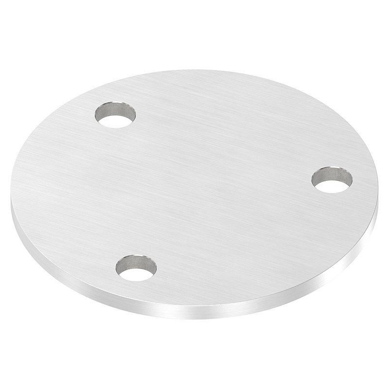 Ankerplatte Ø 120x6mm, mit Längsschliff, V4A
