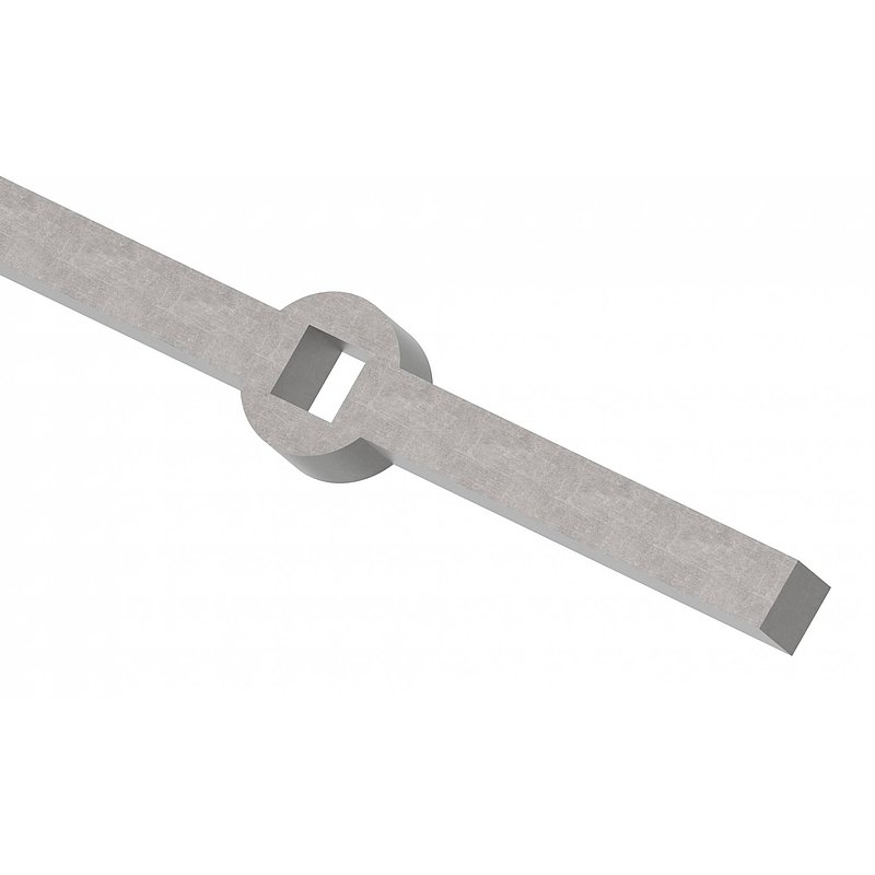 Perforated strip S235JR, 20x20mm, hole spacing 170mm, 2000mm