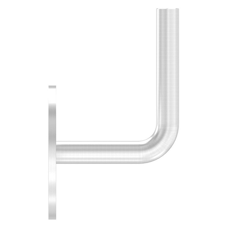Handrail bracket for welding, (round plate and bracket screwed together), AISI304