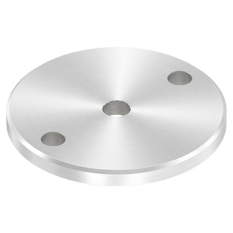 Ankerplatte Ø 100x8mm, mit Rundschliff und Fase, V2A