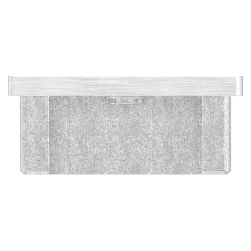 Capuchon à enfoncer, pour tube 60x40x3,0mm, avec taraudage M8, V2A