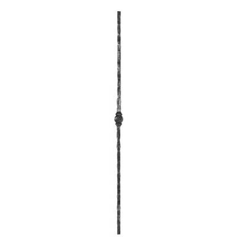 Knubbelstab 13x13mm, gehämmert, H: 1000mm