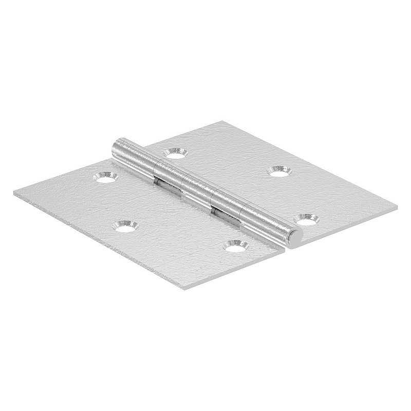 Stainless steel hinge 60x60mm with fixed pin
