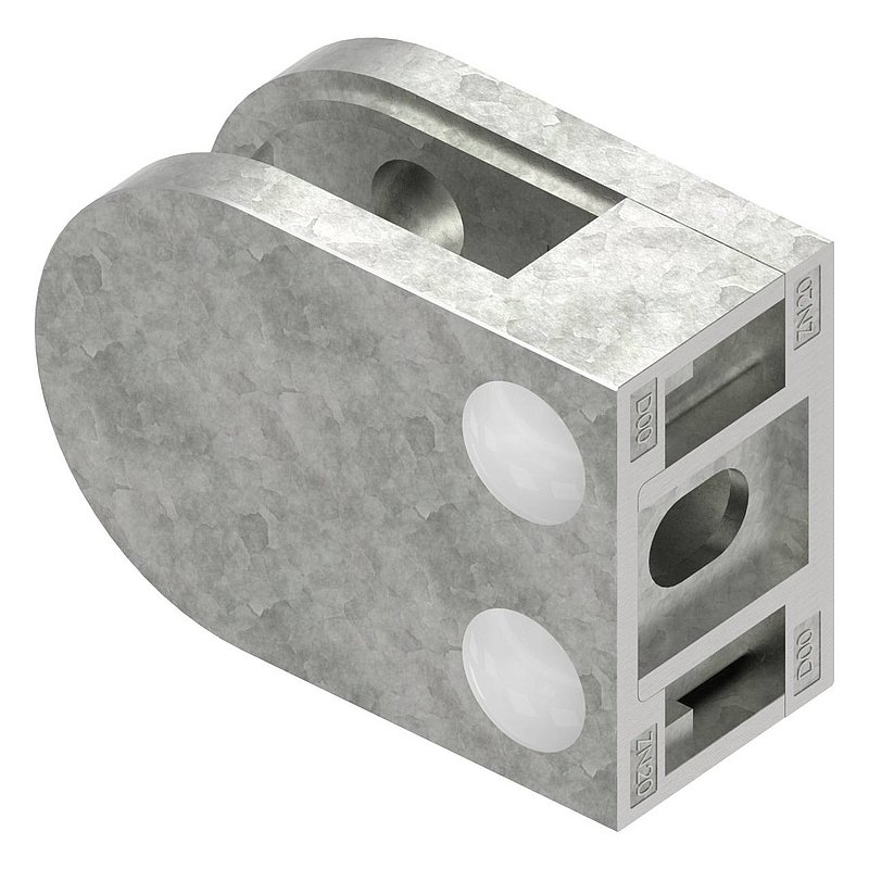 Pince à verre modèle 32, jonction: droite, zinc brut